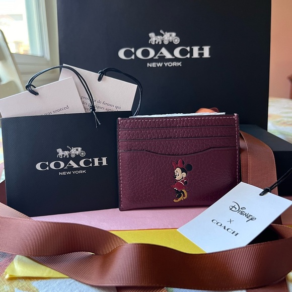 π DISNEY X COACH MINNIE MOUSE CREDIT CARD HOLDER π NWT π - Picture 16 of 16
